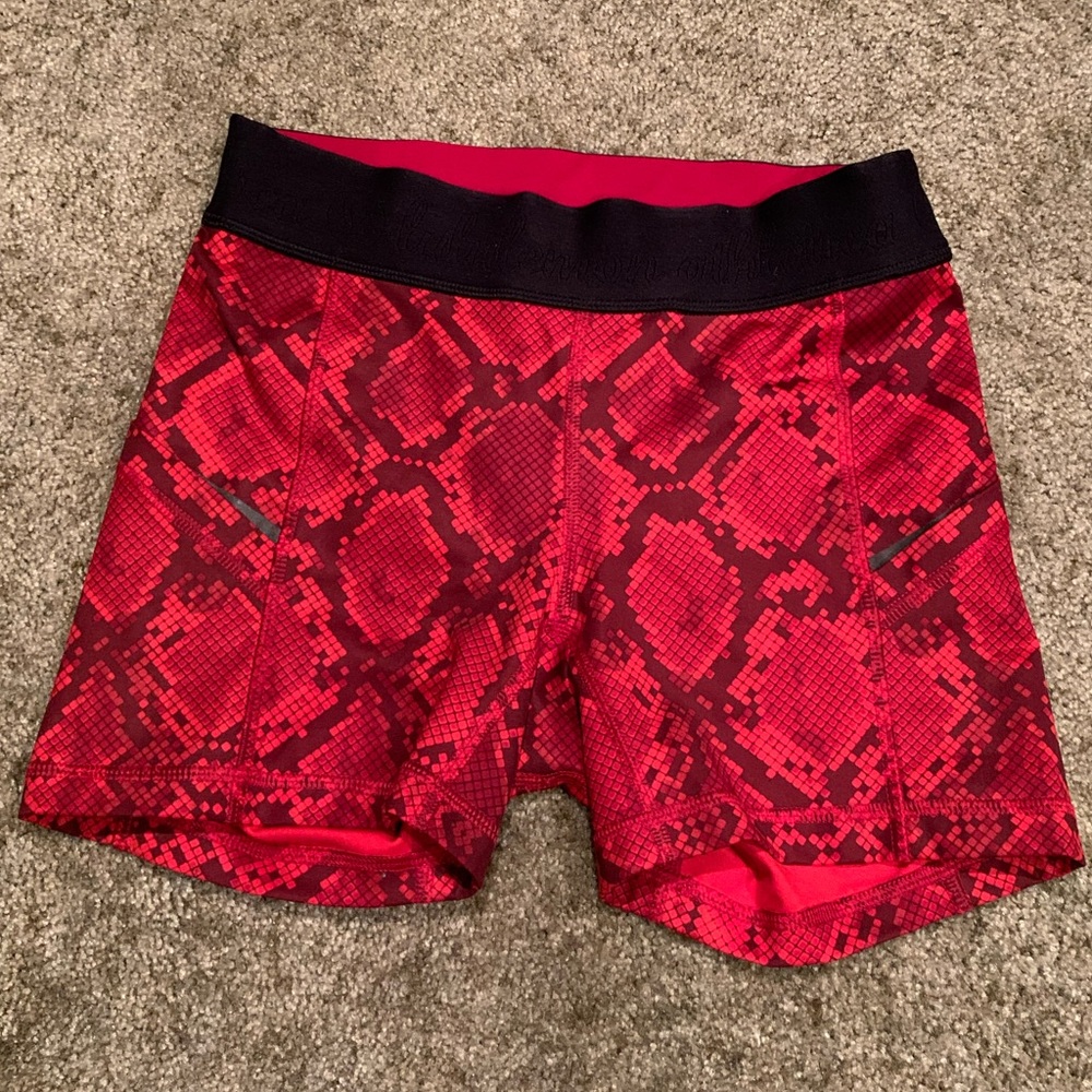 Lululemon red spandex shorts